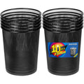 4-Gallon Black Round Metal Wire Trash Can-10 Pcs.