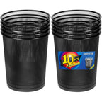 4-Gallon Black Round Metal Wire Trash Can-10 Pcs.