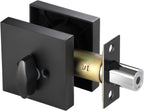 Square Single Cylinder Deadbolt, Modern Deadbolt Lock with Keys, Door Locks with Deadbolt, Matte Black Deadbolt for Front Door Entrance, Front Door Security Lock, Keyed 1 Side