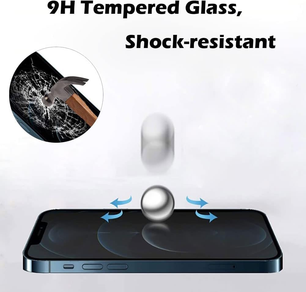 TooCust [2 Pack] Private Screen Protector iPhone 13/14, iPhone 13 Screen Protector Privacy Glass, iPhone 14 Screen Protector Privacy, Anti Spy, Tempered Glass, Case Friendly, Easy Installation Film