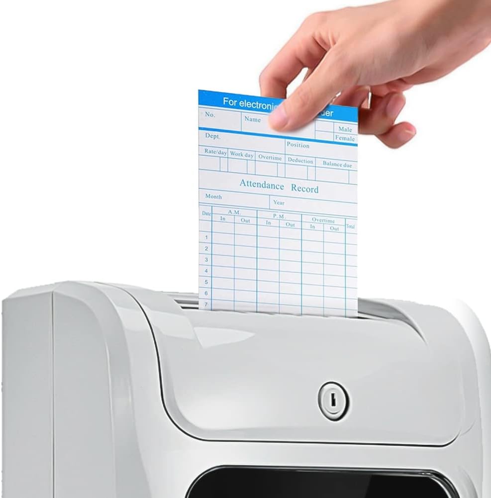100-Piece Time Cards for Employees, Monthly Time Cards 2-Sided, 2-Color Timecards for Time Clocks, Blue/Orange Print, 7-3/8 x 3-3/8 Inch