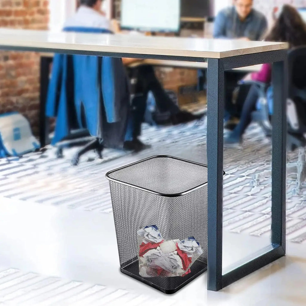 6-Gallon Square Metal Wire Trash Can-10 Pcs.