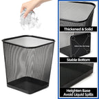 6-Gallon Square Metal Wire Trash Can-10 Pcs.