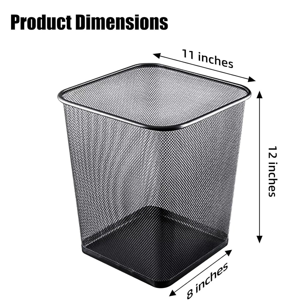 6-Gallon Square Metal Wire Trash Can-10 Pcs.
