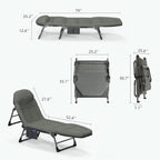 SHSYCER Camping Cots for Adults,   -  Sleeping Cot with Quiet Pillow, Folding Cots for Camping, Grey