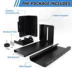 Heavy Duty Computer Wall Mount PC Case - Upgraded, Also Great for PC Mount Under Desk - Height Adjustable from 11" to 21", Width Adjustable from 5.5" to 9.8", Computer Tower Under Desk Home Office