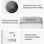 9l/2.4Gal Air Humidifier for Home, Floor Standing Humidifier for Large Room, Top Fill Humidifier with Built-in Filtration, Automatic Shut-Off, Touch & Remote Control, Essential Oil Box