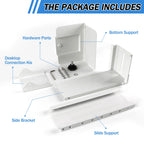 Heavy Duty Computer Wall Mount PC Case - Upgraded, Also Great for PC Mount Under Desk - Height Adjustable from 11" to 21", Width Adjustable from 5.5" to 9.8", Computer Tower Under Desk Home Office