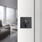 Square Single Cylinder Deadbolt, Modern Deadbolt Lock with Keys, Door Locks with Deadbolt, Matte Black Deadbolt for Front Door Entrance, Front Door Security Lock, Keyed 1 Side