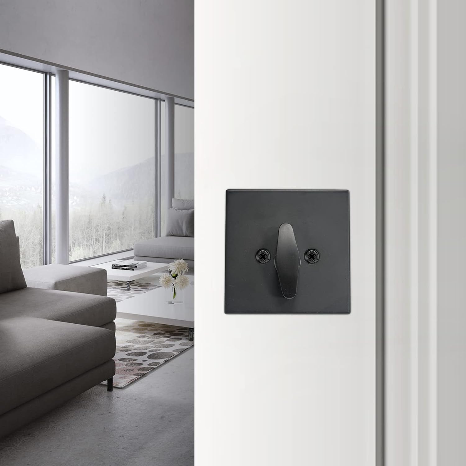 Square Single Cylinder Deadbolt, Modern Deadbolt Lock with Keys, Door Locks with Deadbolt, Matte Black Deadbolt for Front Door Entrance, Front Door Security Lock, Keyed 1 Side