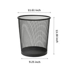 Black Mesh Trash Cans, 10-Pack 6 Gal Mesh Office Trash Can, Open Metal Wire Wastebaskets, Waste Basket Trash Can for Near Desk,Recycling Garbage Container Bin for Office, Home,School
