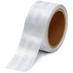 1 Roll White Reflective Tape 2" x20ft,Outdoor Safety Tape,Highly Reflective Tape Strips,Durable and Waterproof Reflective Tape Glow in Dark for Cars