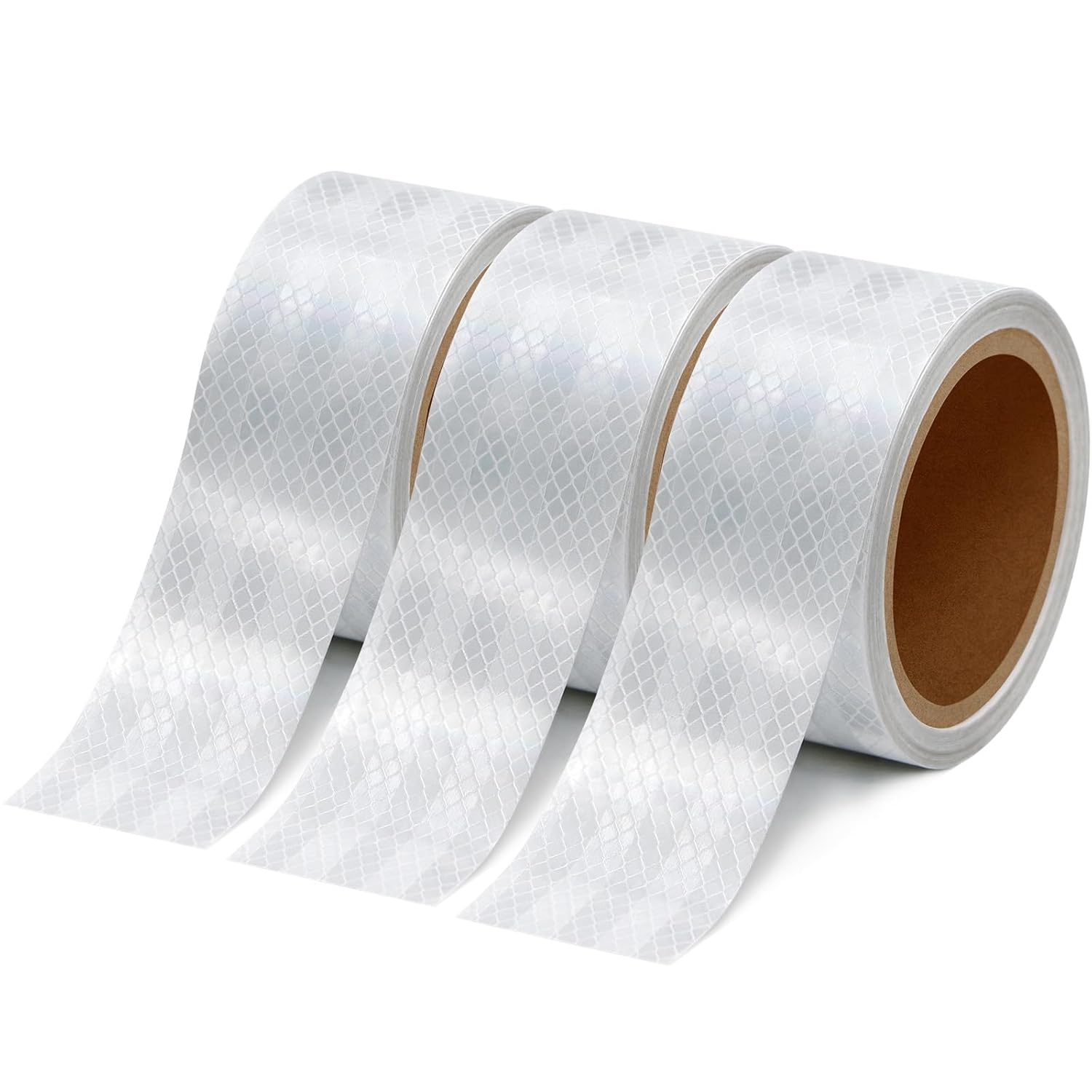 1 Roll White Reflective Tape 2" x20ft,Outdoor Safety Tape,Highly Reflective Tape Strips,Durable and Waterproof Reflective Tape Glow in Dark for Cars