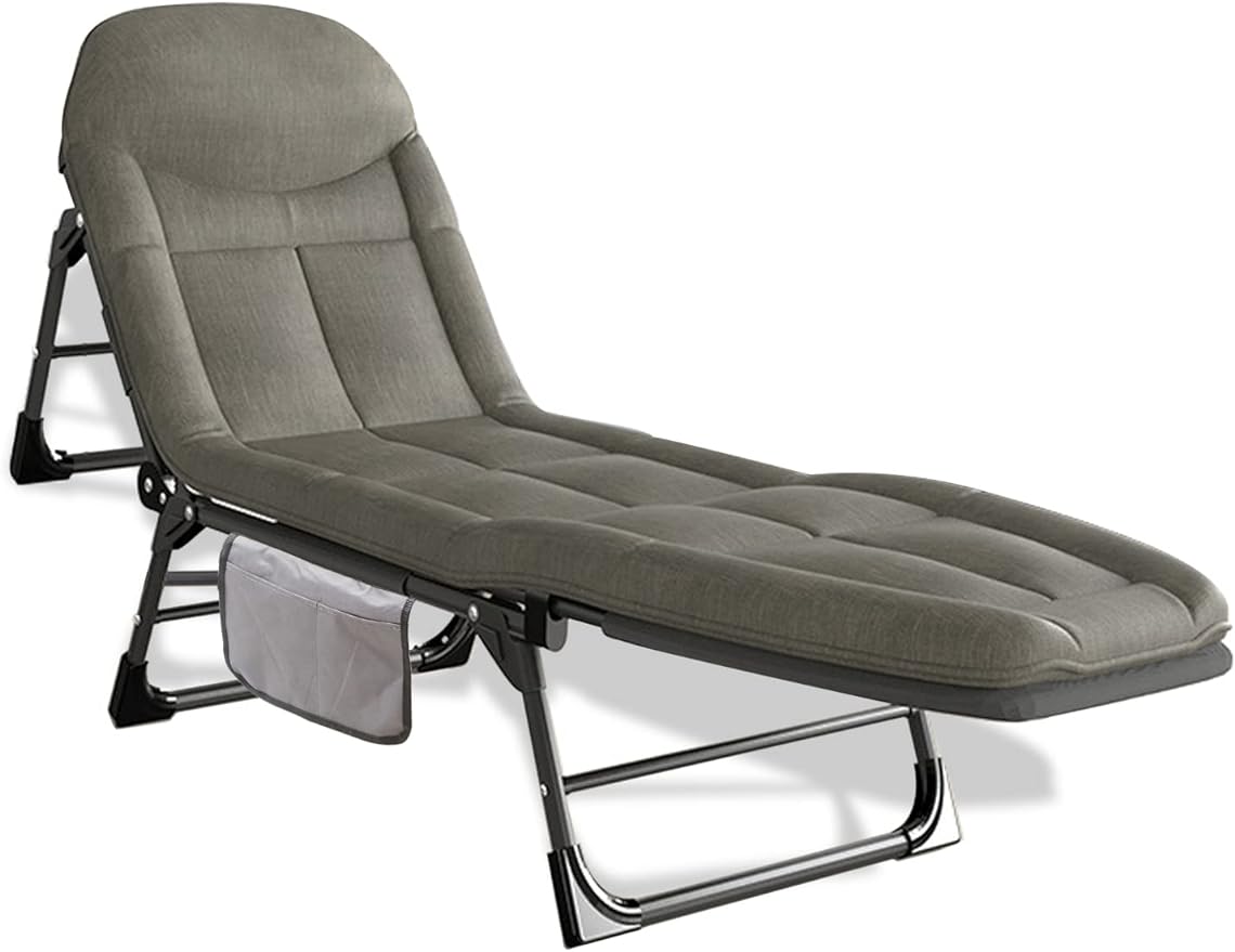 SHSYCER Camping Cots for Adults,   -  Sleeping Cot with Quiet Pillow, Folding Cots for Camping, Grey