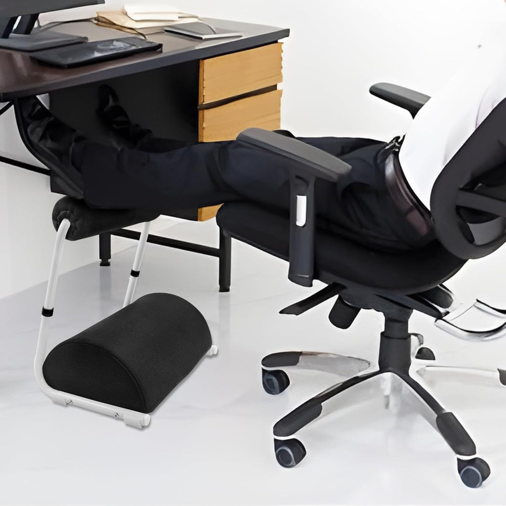 Adjustable Foot Rest Under Desk Footrest Wide Leg Rest 3 Height Positions with Detachable Foam Cushion for Desk Office Gaming Chairs