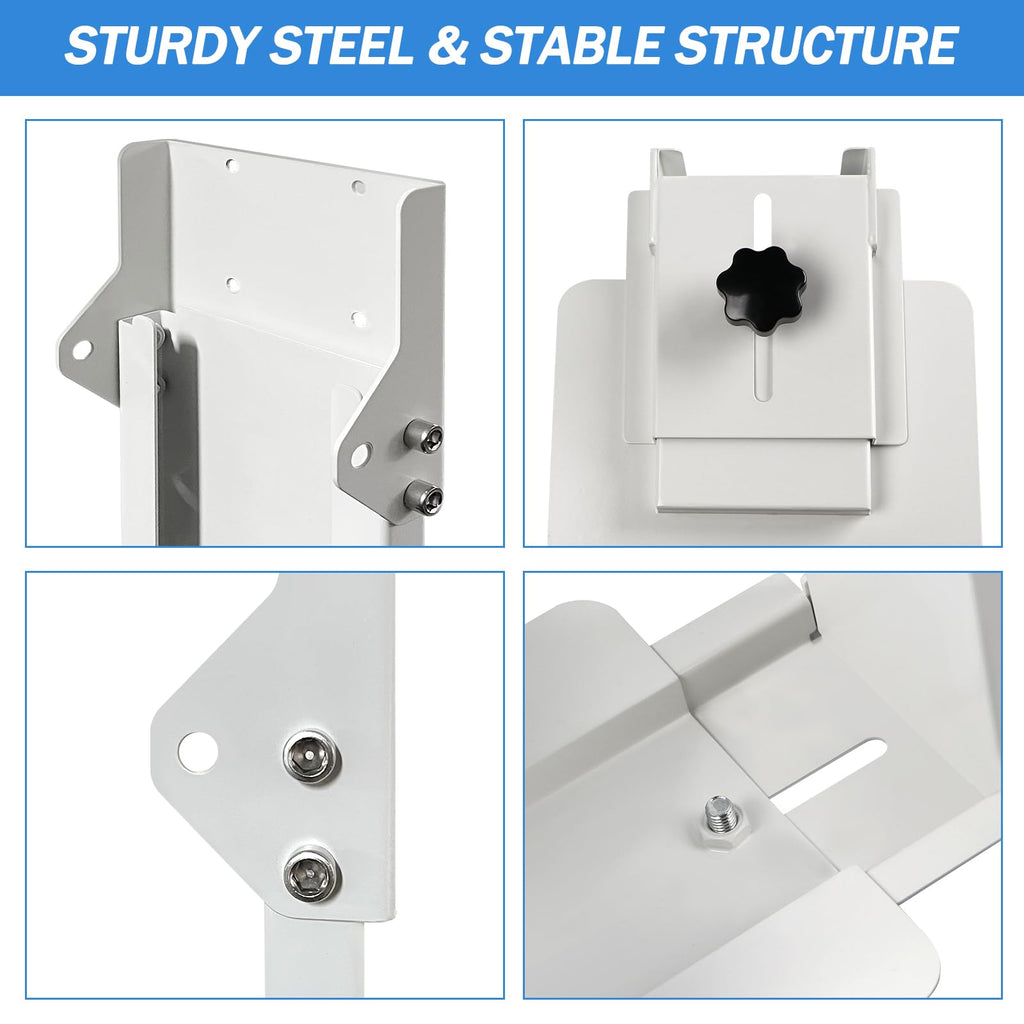 Heavy Duty Computer Wall Mount PC Case - Upgraded, Also Great for PC Mount Under Desk - Height Adjustable from 11" to 21", Width Adjustable from 5.5" to 9.8", Computer Tower Under Desk Home Office