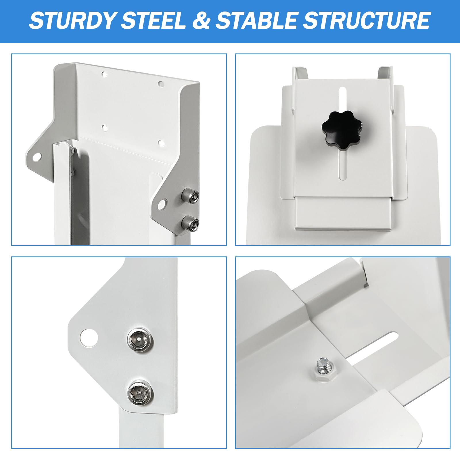 Heavy Duty Computer Wall Mount PC Case - Upgraded, Also Great for PC Mount Under Desk - Height Adjustable from 11" to 21", Width Adjustable from 5.5" to 9.8", Computer Tower Under Desk Home Office