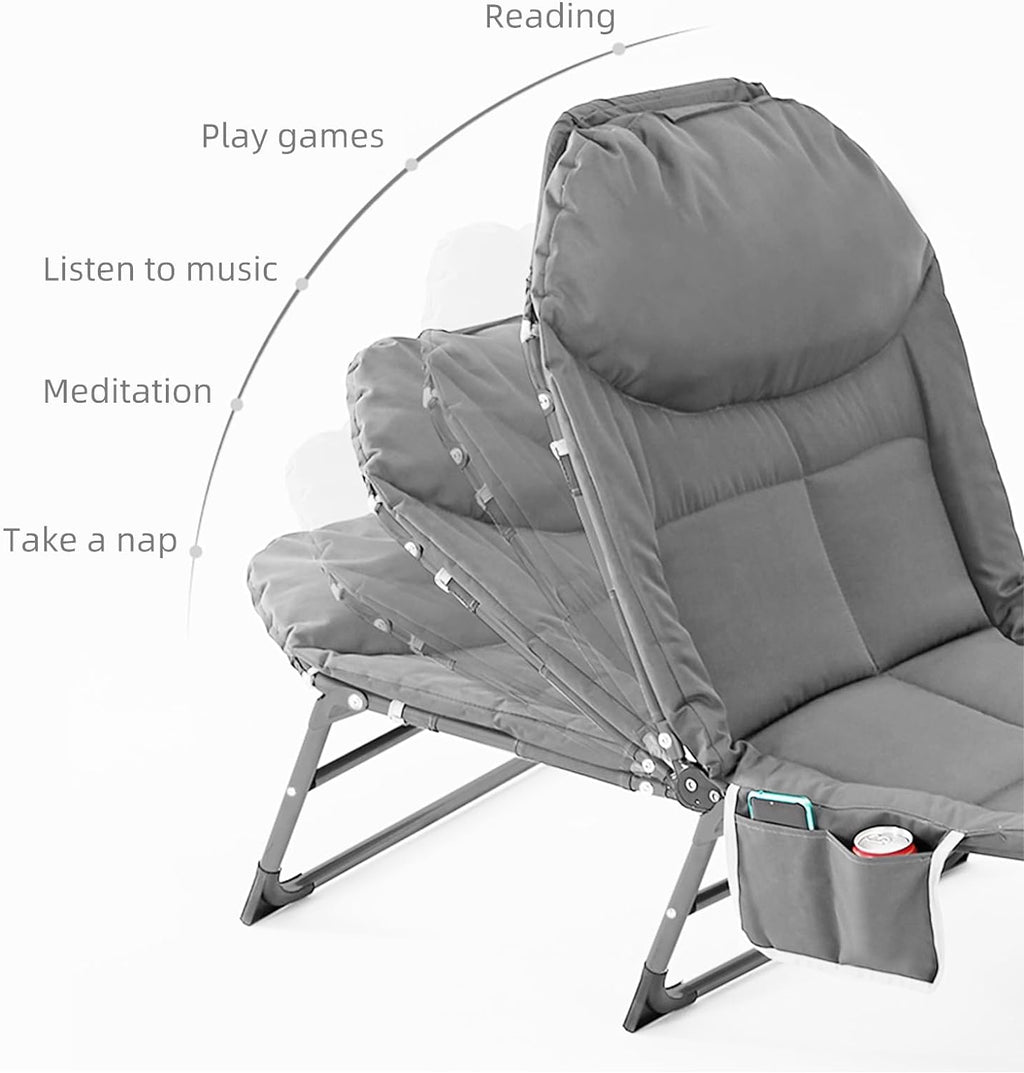 SHSYCER Camping Cots for Adults,   -  Sleeping Cot with Quiet Pillow, Folding Cots for Camping, Grey