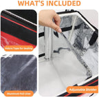 Red Insulated Bags For Food Delivery XXL- 19.7" x 15" x 15", Commercial Insulated Food Delivery Bag w/ Divider, Waterproof & Foldable Catering Bag Food Deliveries, Delivery Pizza Bags 14 Inches