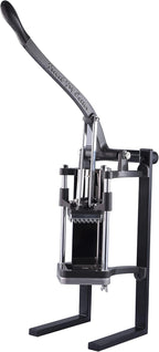 French Fry Cutter Commercial Grade Potato Slicer with Stand Suction Feet Complete Set, Includes 1/4", 3/8", 1/2", 2 Pieces L Stand