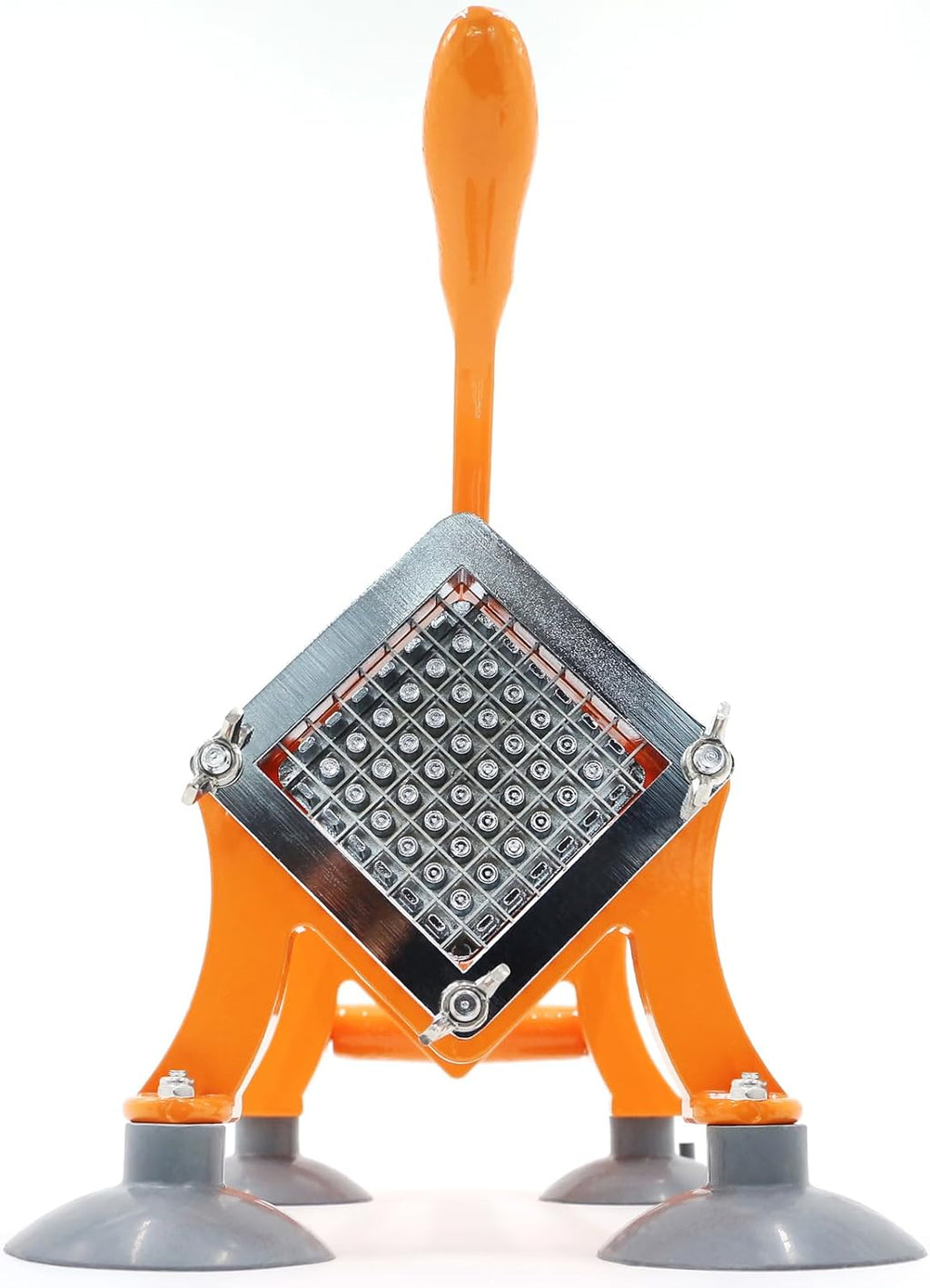 French Fry Cutter Commercial Potato Slicer with Suction Feet Complete Set, Includes 3/8", Orange