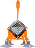 French Fry Cutter Commercial Potato Slicer with Suction Feet Complete Set, Includes 3/8", Orange