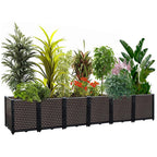 Large Planters for Outdoor Plants - Deepened 20" H, Raised Beds for Gardening Self Watering, Elevated Planter Box with Legs, Rectangular Garden Planters for Outdoor Plants Flowers, 94.4"L x 15.7"W