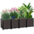 Large Planters for Outdoor Plants - Deepened 20" H, Raised Beds for Gardening Self Watering, Elevated Planter Box with Legs, Rectangular Garden Planters for Outdoor Plants Flowers, 62.9"L x 15.7"W