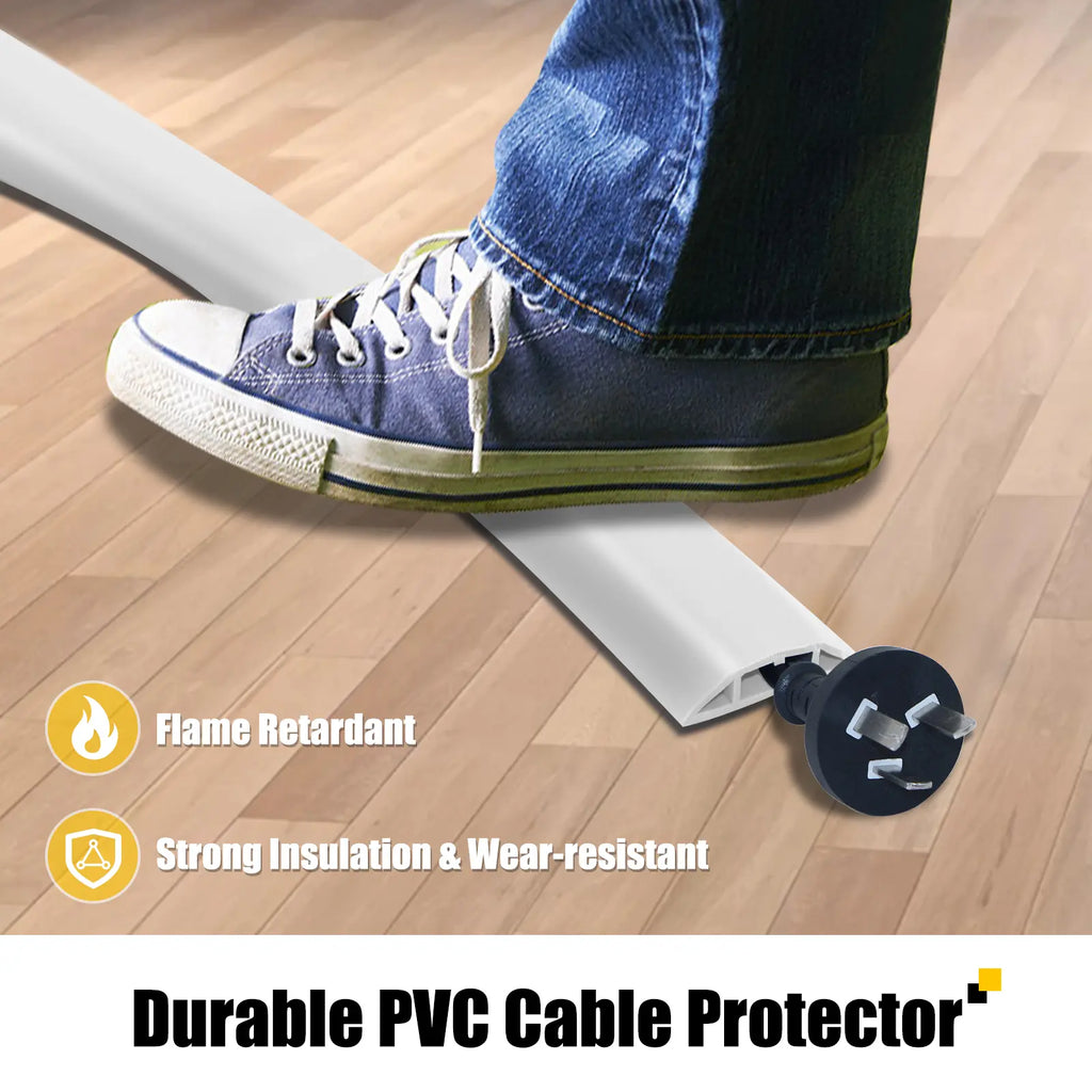 6.5FT White Floor Cable Cover