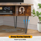 Corner TV Stand with 3 Shelves