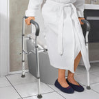 High Toilet Seat for Seniors,   with Side Fixture,  Toilet Chair, Heavy Duty Toilet Chair with Adjustable Clamps, Fit All Toilet, Load-Bearing 440 Pounds