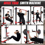 Smith Machine for Home Gym, Smith Machine Squat Rack for Pull Up, Squat, Bench Press, Leg Raise and Sit-up