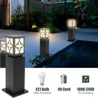 TooCust Heavy Duty Bollard Lights, IP65 Waterproof Outdoor Pathway Lights, E27 Lampholder Hardwired, Luxury Outdoor Path Light for Lawn, Patio, Courtyard and Driveway