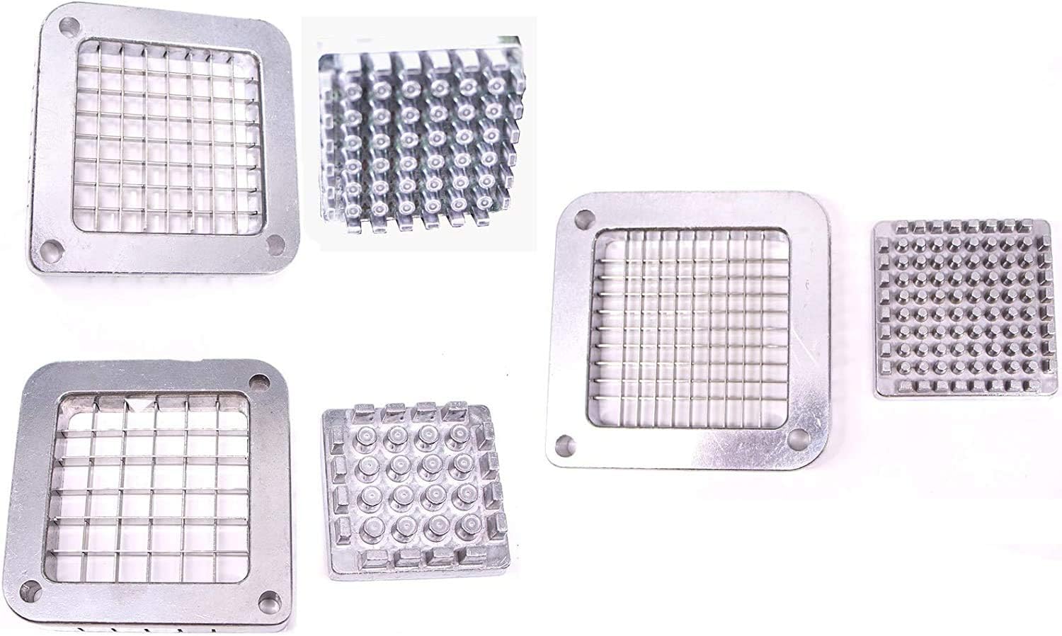 French Fry Cutter Commercial Potato Slicer with Suction Feet Complete Set, Includes 1/4", 3/8",1/2", Gray