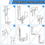 Heavy Duty Computer Wall Mount PC Case - Upgraded, Also Great for PC Mount Under Desk - Height Adjustable from 11" to 21", Width Adjustable from 5.5" to 9.8", Computer Tower Under Desk Home Office