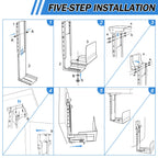 Heavy Duty Computer Wall Mount PC Case - Upgraded, Also Great for PC Mount Under Desk - Height Adjustable from 11" to 21", Width Adjustable from 5.5" to 9.8", Computer Tower Under Desk Home Office