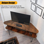 Corner TV Stand with 3 Shelves