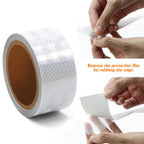 1 Roll White Reflective Tape 2" x20ft,Outdoor Safety Tape,Highly Reflective Tape Strips,Durable and Waterproof Reflective Tape Glow in Dark for Cars