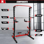 Smith Machine for Home Gym, Smith Machine Squat Rack for Pull Up, Squat, Bench Press, Leg Raise and Sit-up