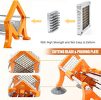 French Fry Cutter Commercial Grade Potatoes Slicer with Suction Feet 3/8 Inch Stainless Steel Blade