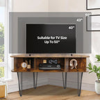 Corner TV Stand with 3 Shelves