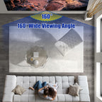 Edge Free Fixed Frame Projector Screen 120 Inch, Diagonal 16:9 4k 8k Ultra HD 3D Ready Fixed Projector Screen, Fixed Frame Projector Screen Wall Mount for Indoor Movie Video Home Theater