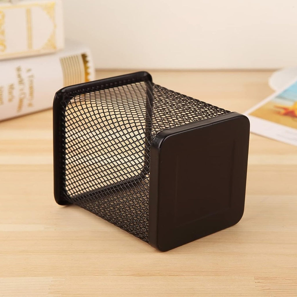 TooCust Black Mesh Pen Holder,12 Pack Square Pencil Cups,Classroom Organization,Pencil Holders,Wire Mesh Pen Holder Makeup Brush Holders Pencil Cup for Desk,Office Supplies, 3.8" H.