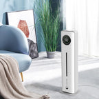 9l/2.4Gal Air Humidifier for Home, Floor Standing Humidifier for Large Room, Top Fill Humidifier with Built-in Filtration, Automatic Shut-Off, Touch & Remote Control, Essential Oil Box