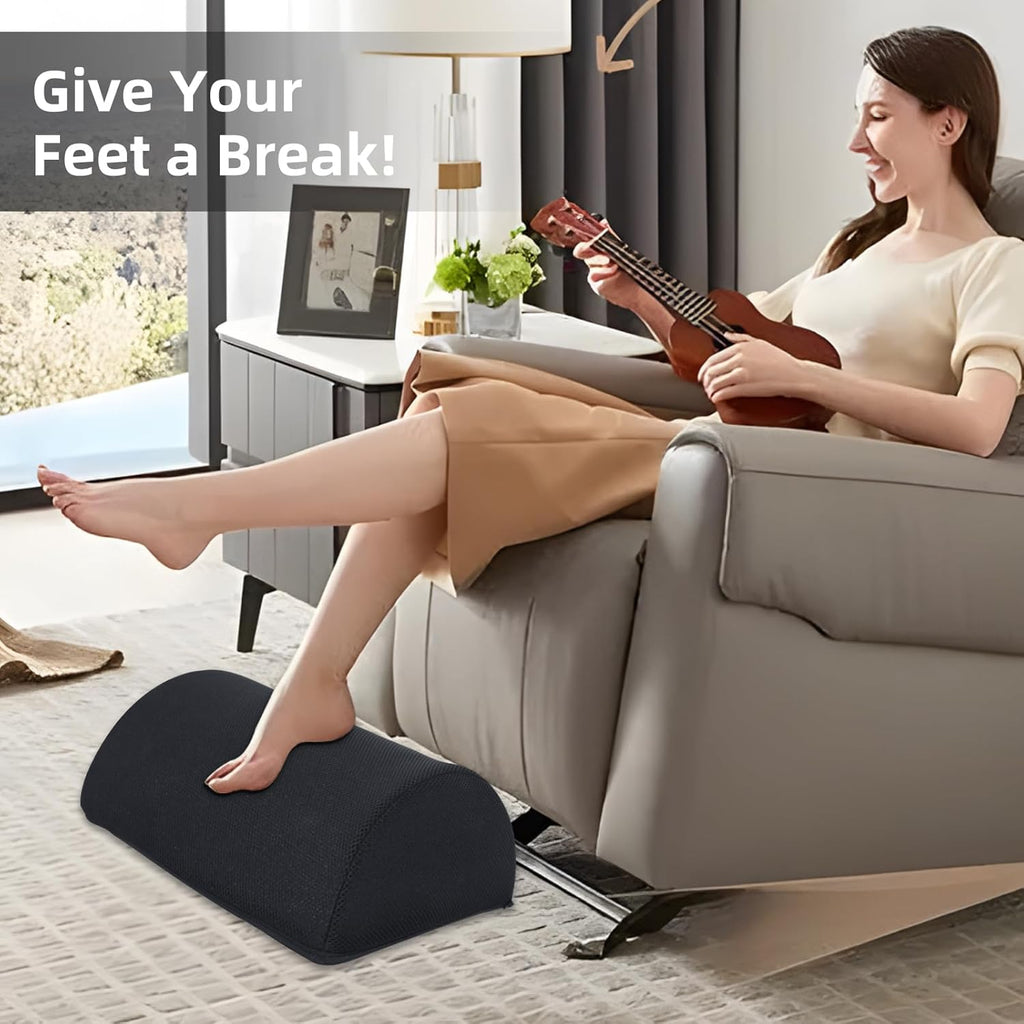 Adjustable Foot Rest Under Desk Footrest Wide Leg Rest 3 Height Positions with Detachable Foam Cushion for Desk Office Gaming Chairs