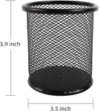 TooCust Pen Holder, 12 Pack Minimalist Metal Caddy, 3.5x3.9 inches, Black Wire Mesh Organizer for Desk, Office, School