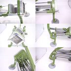 French Fry Cutter Commercial Potato Slicer with Suction Feet Complete Set, Includes 1/4", 3/8",1/2"