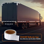 Reflective Tape 2inch x 20ft,Outdoor Safety Tape,Durable and Waterproof Reflective Tape for Cars, Bikes,Trailers,Stairs Glow in Dark,1 Roll
