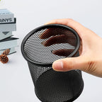 TooCust Pen Holder, 12 Pack Minimalist Metal Caddy, 3.5x3.9 inches, Black Wire Mesh Organizer for Desk, Office, School