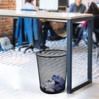 10-Pack 6 Gal Mesh Office Trash Can&150Pcs Garbage Bags, Black Mesh Trash Cans, Open Metal Wire Waste baskets